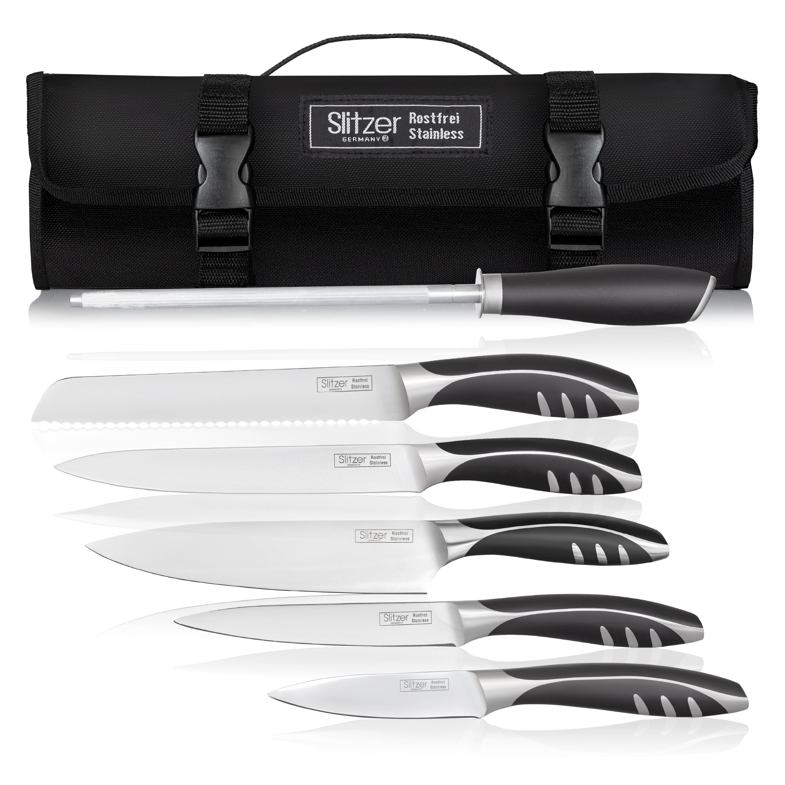7 PC German Style Knife Set & Cuting Board LHS Products for sale online