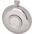 thumbnail image 1 of Maxam® 8.5oz Round Stainless Steel Flask with Built-In Shot Glass, 1 of 2