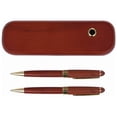 thumbnail image 1 of Maxam Hanover Collection Rosewood Pencil Holder with Engravable Pen and Pencil, Brown, 2 Count, 1 of 5