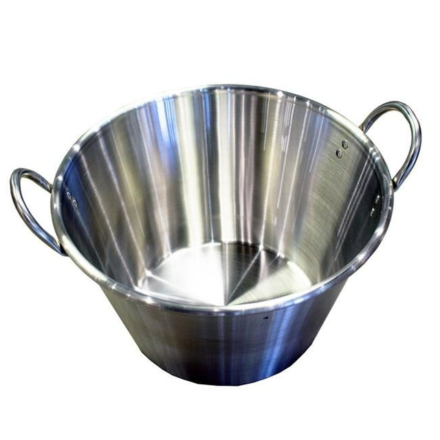 Maxam KTCAZO20 20 in. Cazo Grande Para Carnitas Extra Large Stainless Steel Wok