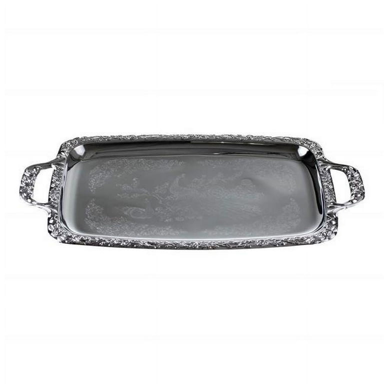 Silver Hammered Splash Design Serving Tray Silver Hammered Splash Design Serving Tray