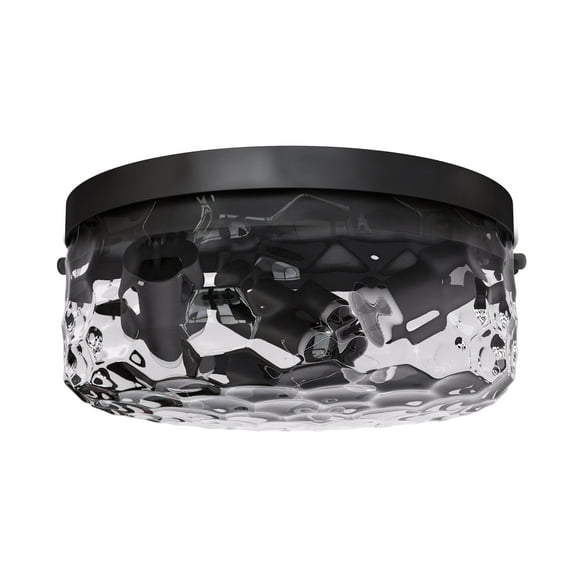 Maxax 13" Black Flush Mount Ceiling Light, 3-Light Indoor Farmhouse Lighting Flush Mount Lights for Kitchen Bedroom Porch Living Dining Room