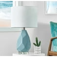 thumbnail image 1 of Maxax 23" Coastal Ceramic Table Lamp, Blue Modern Nightstand Lamps with Crystal Base Decor for Living Room Bedroom, 1 of 5