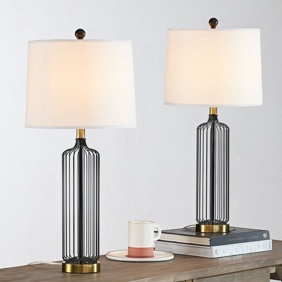 Maxax 27.5in Modern Table Lamps Set of 2 Black