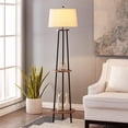 thumbnail image 1 of Maxax 65" Tripod Floor Lamp with Shelf, 3-Way Dimmable Standing Lamp with Oatmeal Fabric Shade for Living Room, Bedroom, Office, 1 of 6