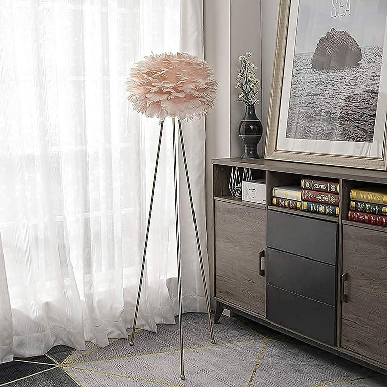 Pink tripod floor sale lamp