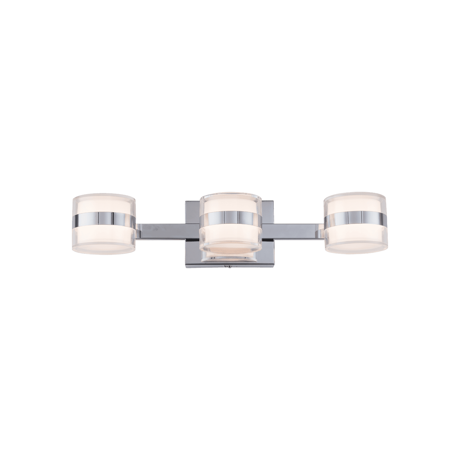 19.7" Chrome Acrylic 3-Light Dimmable Vanity Fixture