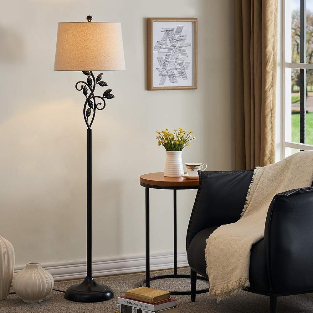 3-Light Arc Floor Lamp - Modern Tree Design, Adjustable Arms, For Living Room Over Couch
