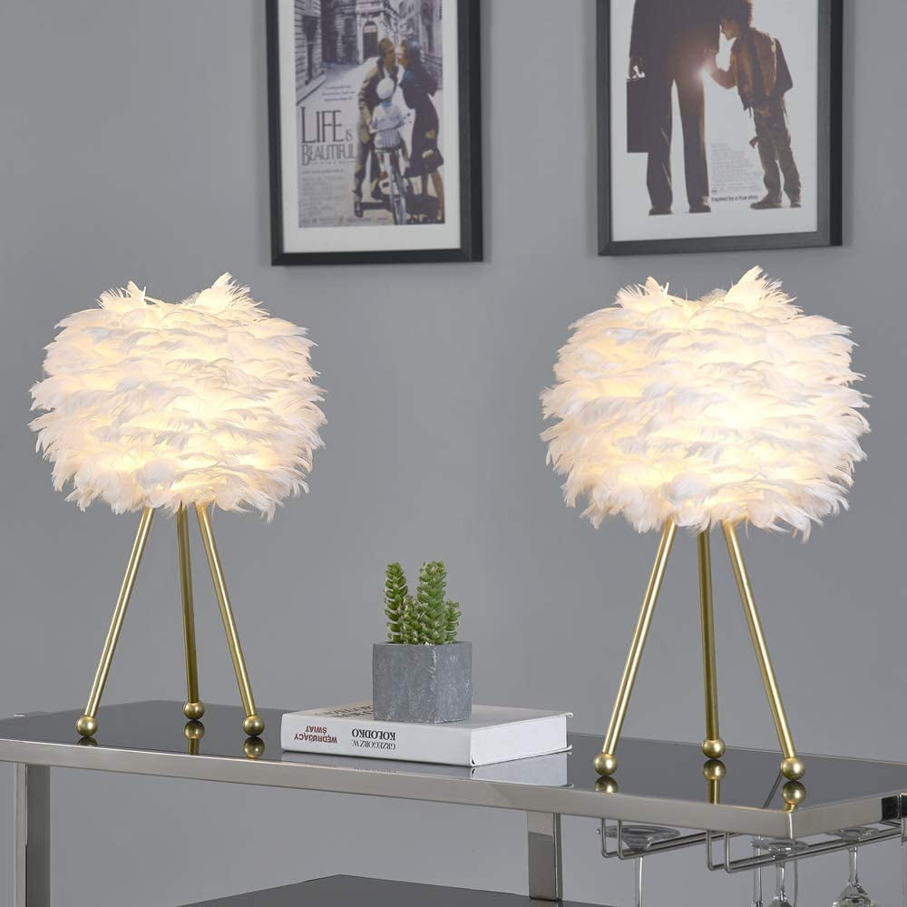 Tripod feather deals lamp