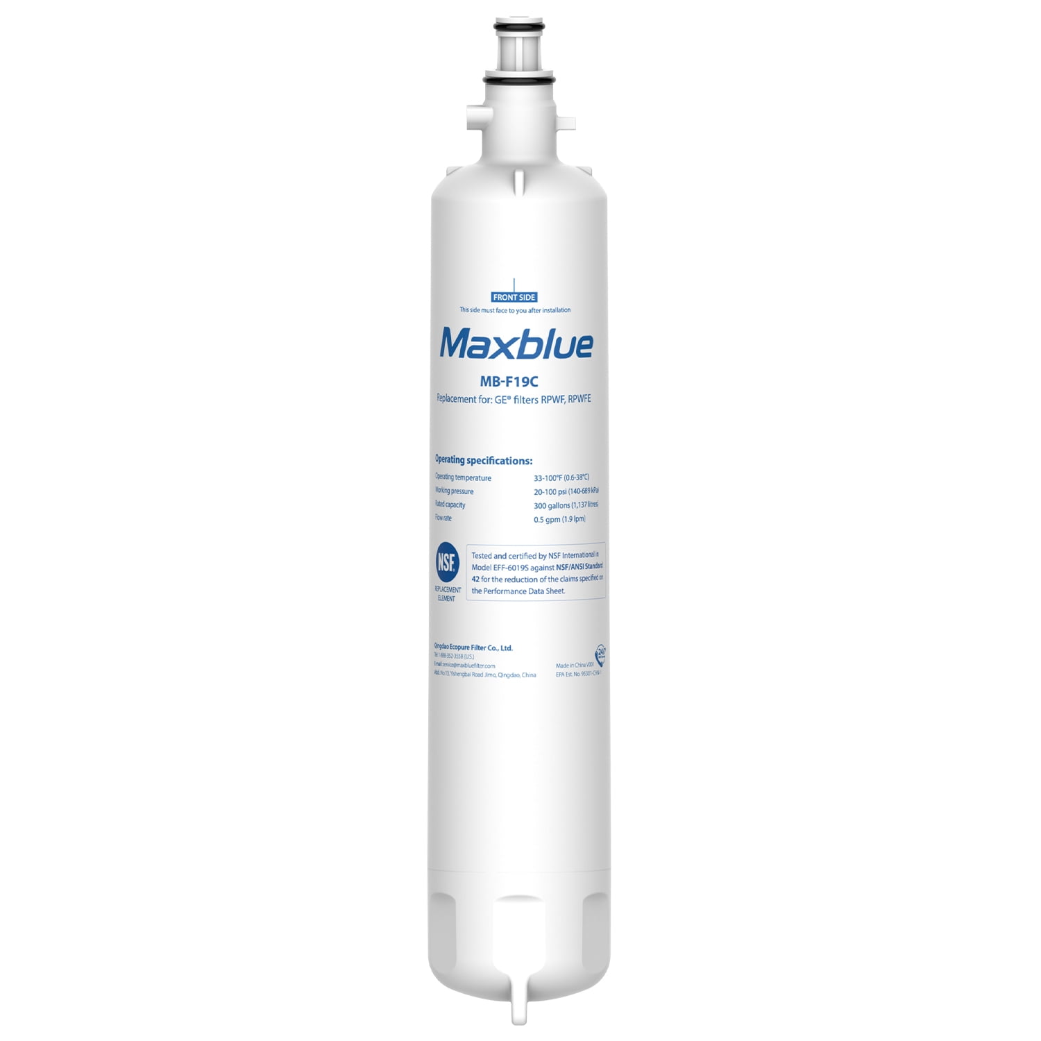 Maxblue RPWFE Refrigerator Water Filter, Compatible with GE RPWFE