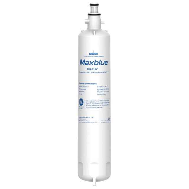 Maxblue RPWFE Refrigerator Water Filter(with CHIP) , Replacement for GE® RPWFE, RPWF, WSG4, DWF