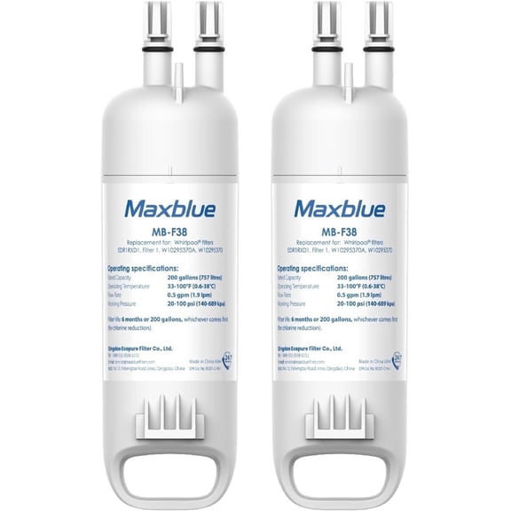 Maxblue Refrigerator Water Filter, 2 Filters (Package May Vary)