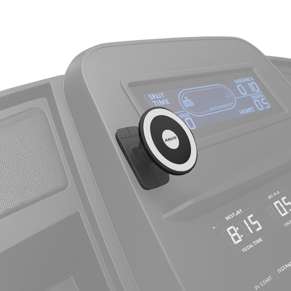 Maxby Treadmill Phone Holder  MagSafe Compatible Magnetic Mount for Exercise Bike, Elliptical & Step Machine Consoles | Secure Adhesive, Hands-Free Viewing, Sleek Low-Profile Design