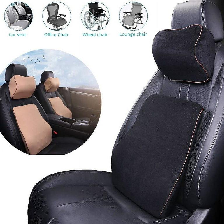 Lumbar Support for Car - Back Support for Driving Seat Lower Back Pain  Relief - Memory Foam Lumbar Pillow for Car/Office Chair - Back Cushion for