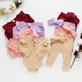 thumbnail image 1 of Maxcozy Baby Girl Infant Long Sleeve Romper Jumpsuit Pants Leggings Outfit Set Clothes 0-18M, 1 of 9
