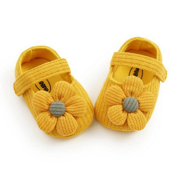 Maxcozy Baby Girls Walking Shoes Toddler Anti-Slip Flower Sneakers Infant Soft Soled First Walker Shoes