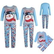GYRATEDREAM Maxcozy Family Matching Children Adult Christmas Snowman Pajamas Pjs Set Sleepwears