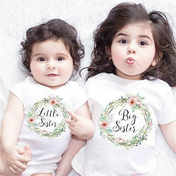 Maxcozy Girls Big/Little Sister Matching T-shirt Romper Bodysuit Clothes Outfit