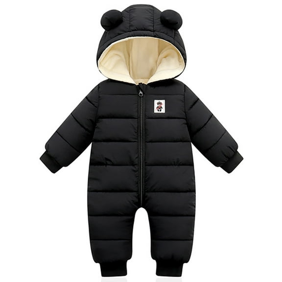Maxcozy Infant Baby Boy Girl Warm Romper Hooded Jumpsuit Thick Jacket Coat Outfit