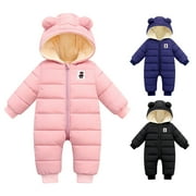 Maxcozy Infant Baby Boy Girl Warm Romper Hooded Jumpsuit Thick Jacket Coat Outfit