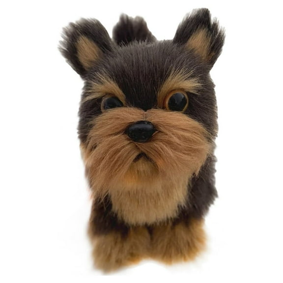 Maxcozy Interactive Plush Yorkshire Terrier Puppy Toy, Simulation Puppy Dog 5 Inches Gifts for Kids