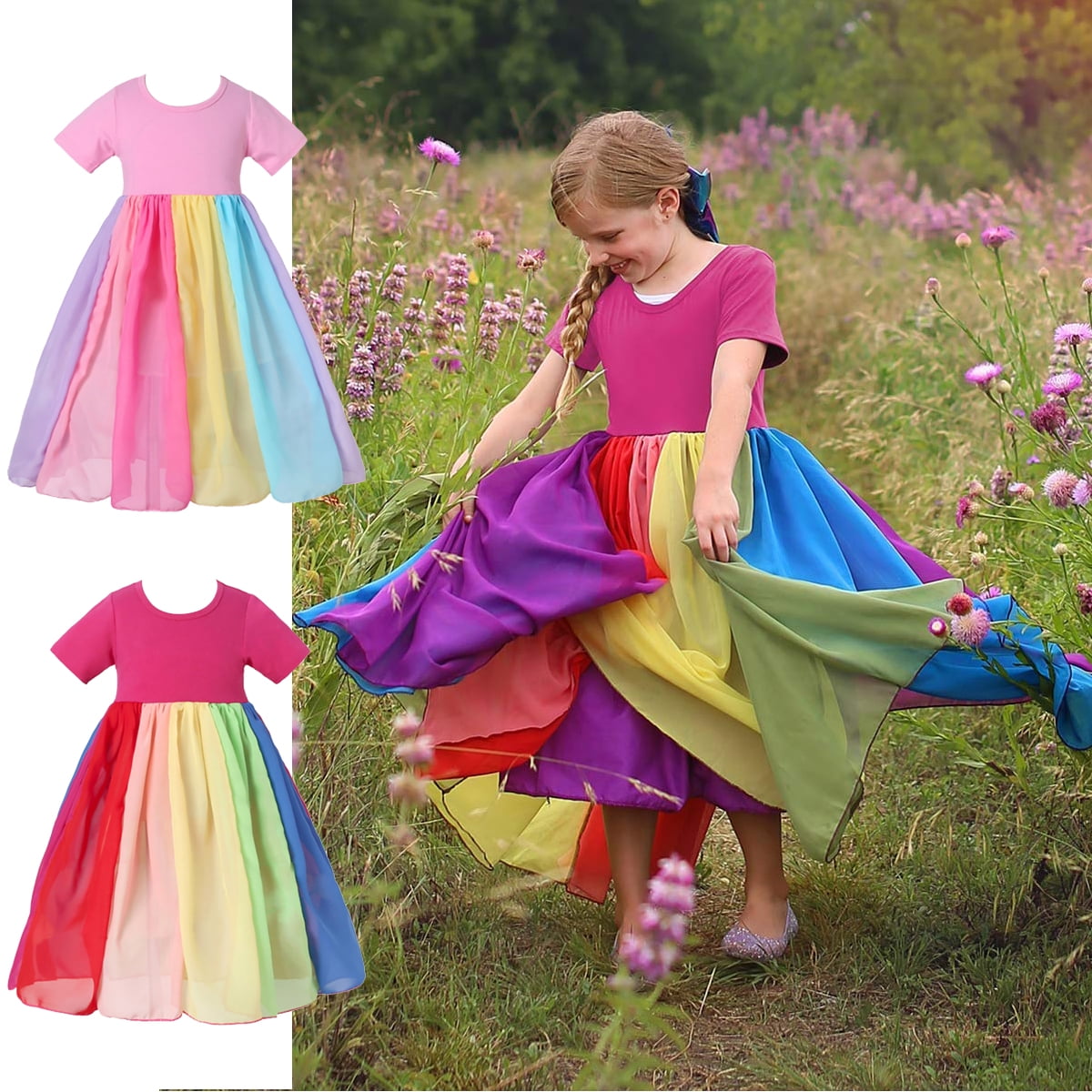 Net/Polyester Girls/Boys Kids Rainbow Girl Costume, Age: 3-4/5-6/7-8 at Rs  250 in Delhi