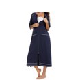 thumbnail image 1 of Maxcozy Maternity Nightgown Women Loose Round Neck Short Sleeved Zipper Pajamas Sleepwear with Pockets, 1 of 6