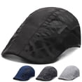thumbnail image 1 of Maxcozy Mens Kids Mesh Flat Cap Breathable Summer Newsboy Hat Beret Cap, 1 of 5