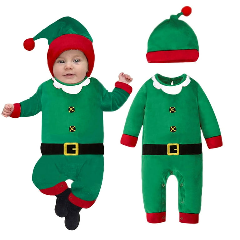 Maxcozy Soft Velvet Christmas Outfit Set Baby Boy Toddler Girl