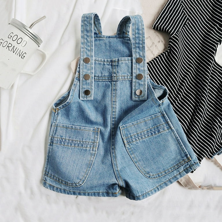Girls Overall Shorts with Adjustable Braces Girls Overall Shorts with Adjustable Braces