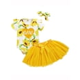 thumbnail image 1 of Maxcozy Toddler Baby Girl Birthday Outfits Romper Tutu Skirt Set, 1 of 10