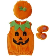 GYRATEDREAM Toddler Baby Girl Boy Halloween Pumpkin Costume Fancy Dress Clothes Outfit 3PCS Set