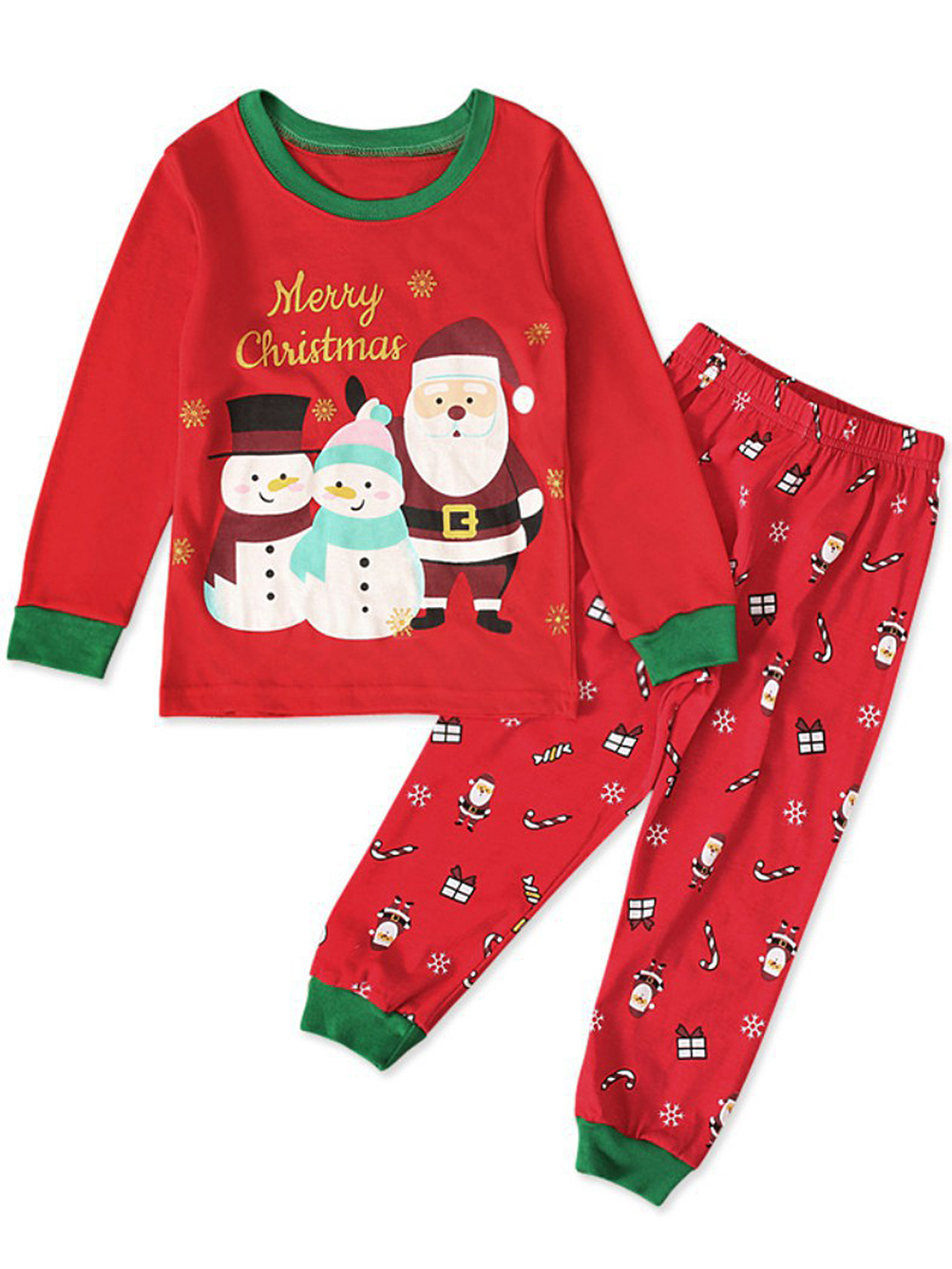 Maxcozy Toddler Kid Girls Christmas Santa Homewear Pajamas Pjs ...