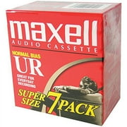 Maxell 108575 Brick Packs - 90 Minute Audio Cassettes, 7 Tapes Per Pack