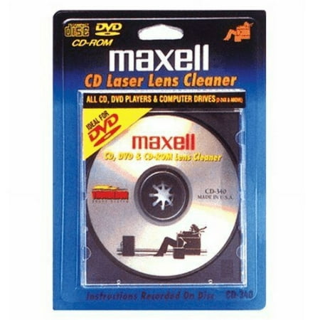 Maxell 190048 CD-340 Laser Lens Cleaner - For Compact Disc, DVD - Game Consoles