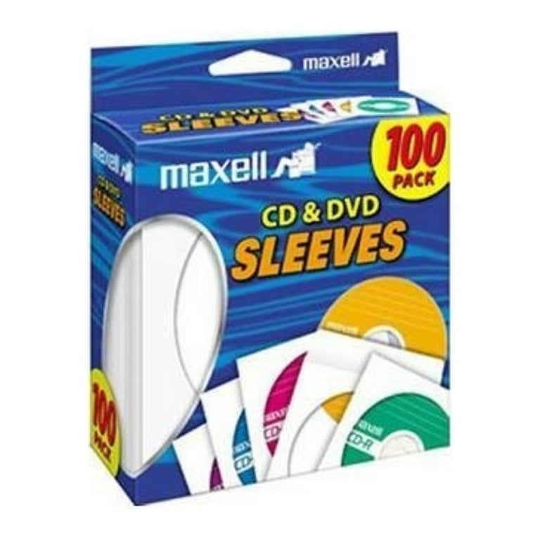 Maxell White CD / DVD Sleeves - Sleeve - Slide Insert - White