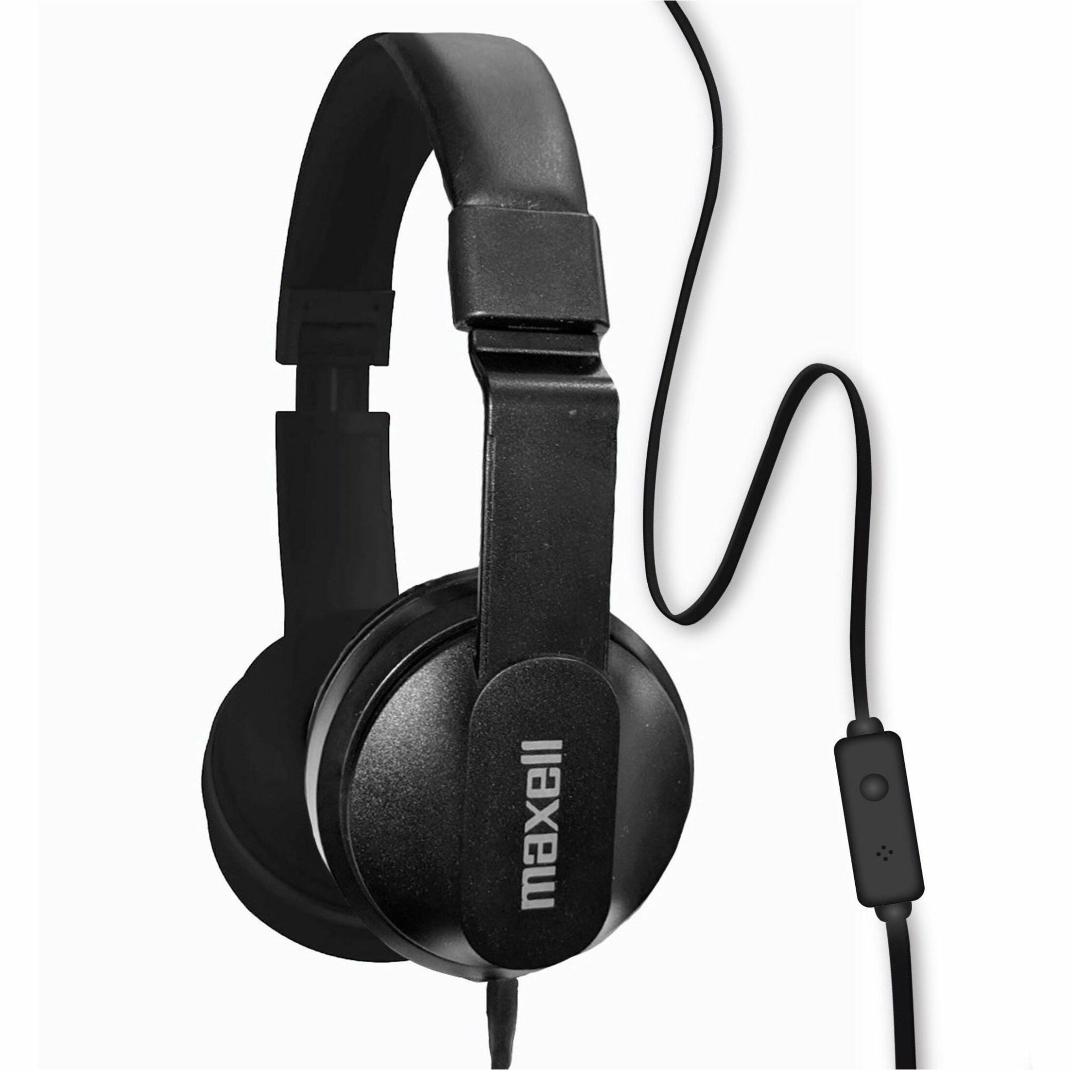 Maxell 290103 Solid Headphone with Mic Tangle-Free Flat Cable