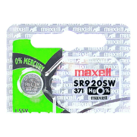 Maxell 371 SR920SW 1.55V Silver Oxide Watch Battery (1 Pc)