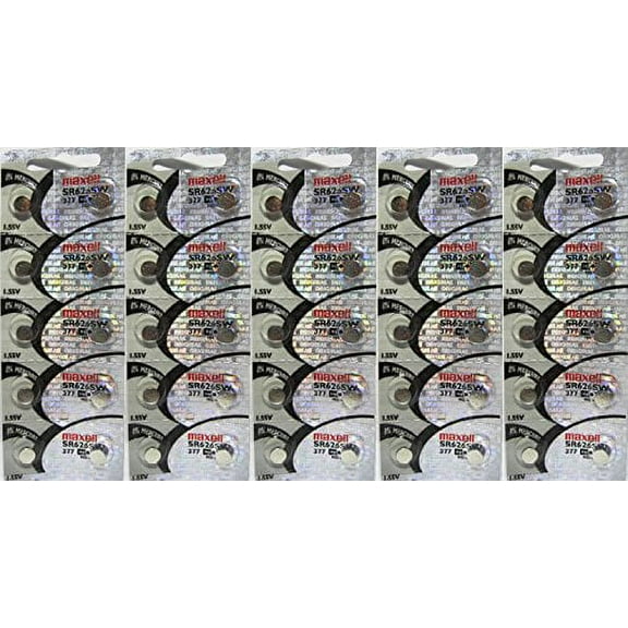 Maxell 377 Watch and Calculator Batteries x 50