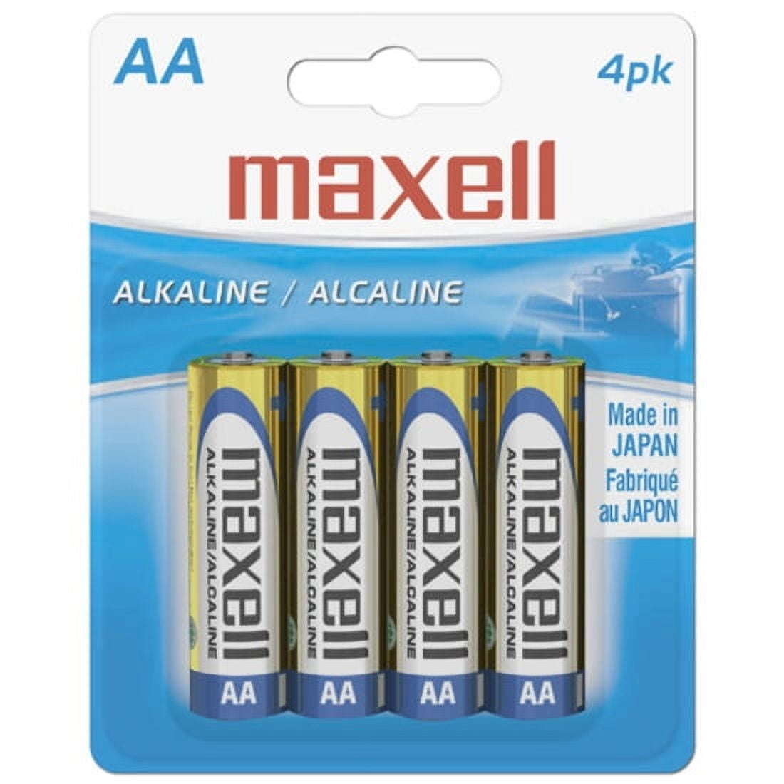 Maxell 723465 LR6 4BP AA 1.5V Alkaline Battery Long Lasting 4 Pack [BATTERIES]