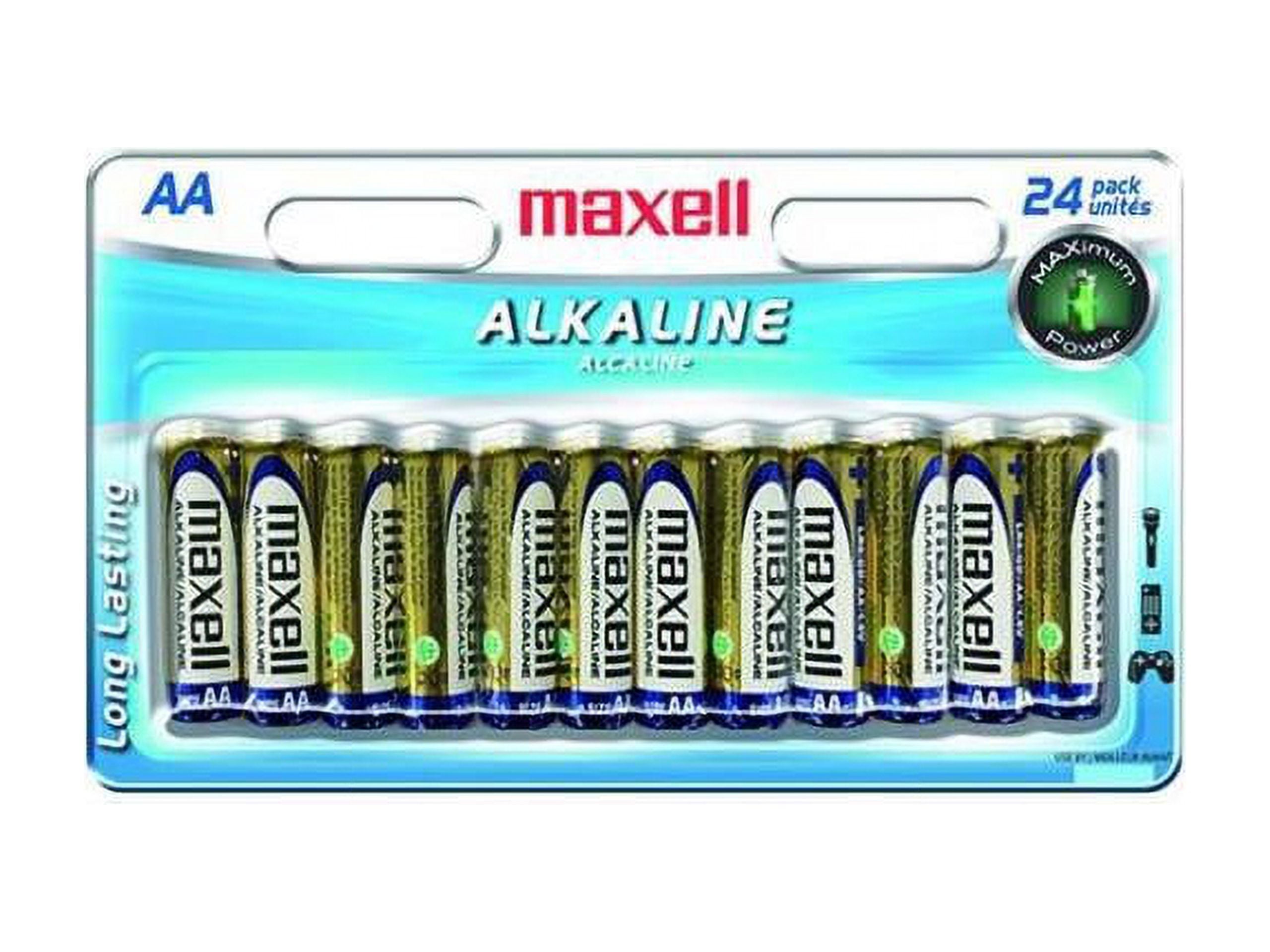 Maxell 723473 Aa Alkaline Battery 24 Pack Supl Hanging Blister Card