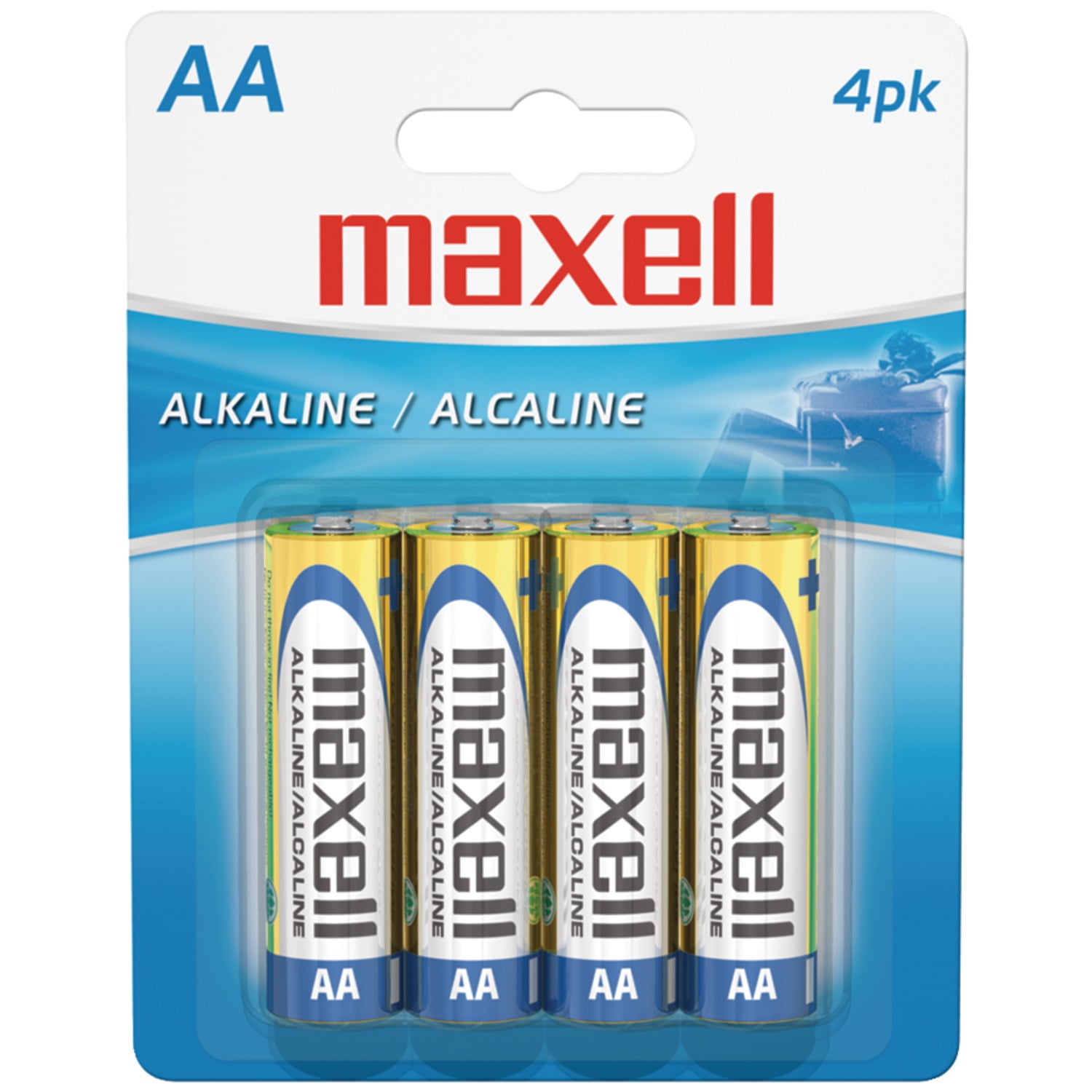 Maxell AA Alkaline Batteries (4 Pack)