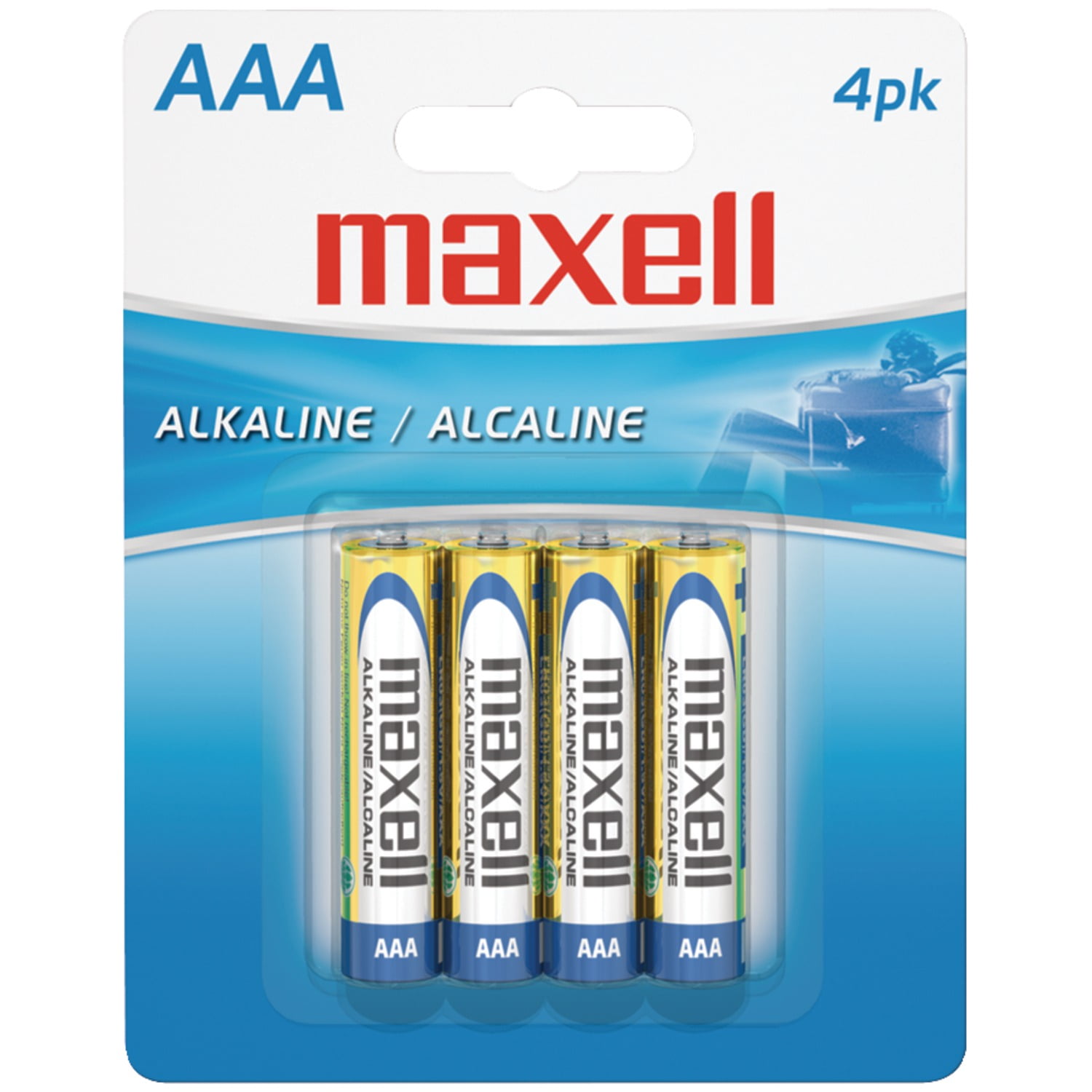 Maxell AAA Alkaline Batteries (4 Pack)