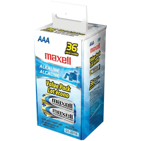 Maxell AAA Alkaline Battery 36 Pack
