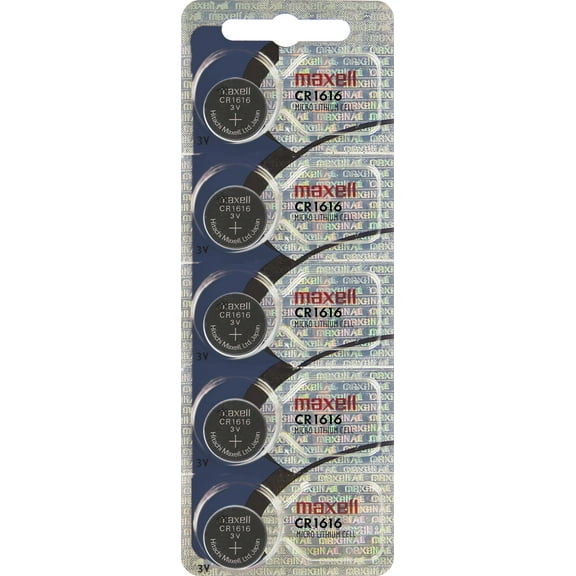 Maxell CR1616 3 Volt Lithium (5 Batteries)