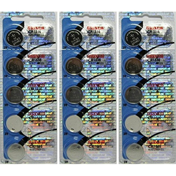 Maxell CR1616 Lithium Coin Cell (15 Pack)