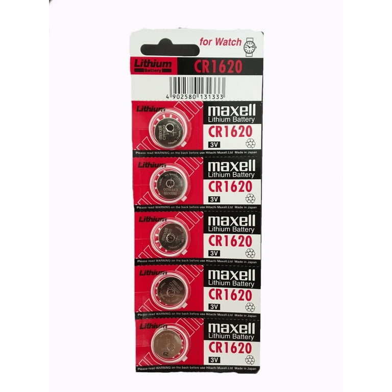 Maxell CR1620 3V Lithium Coin Battery 5 Pack + 30% Off!