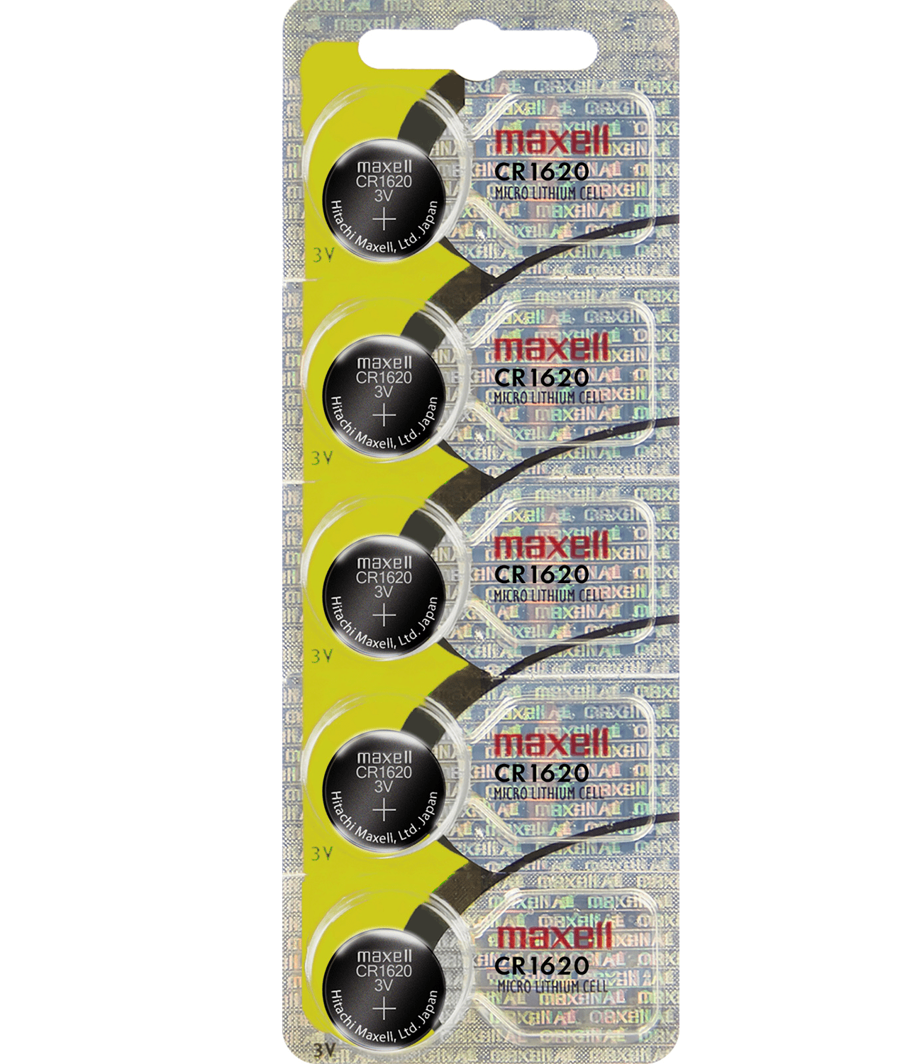 Pila litio botón 3V CR1620 5 unidades - Cablematic