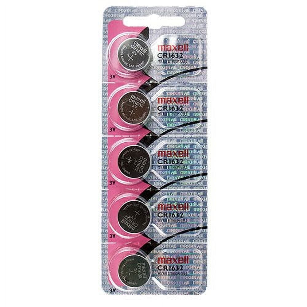 5pc Maxell 3V Lithium Coin Cell Battery CR1632 Replaces DL1632, BR1632