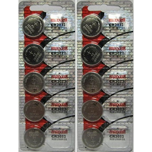 Maxell CR2032 2032 Button Coin Cell Battery - 10 PACK